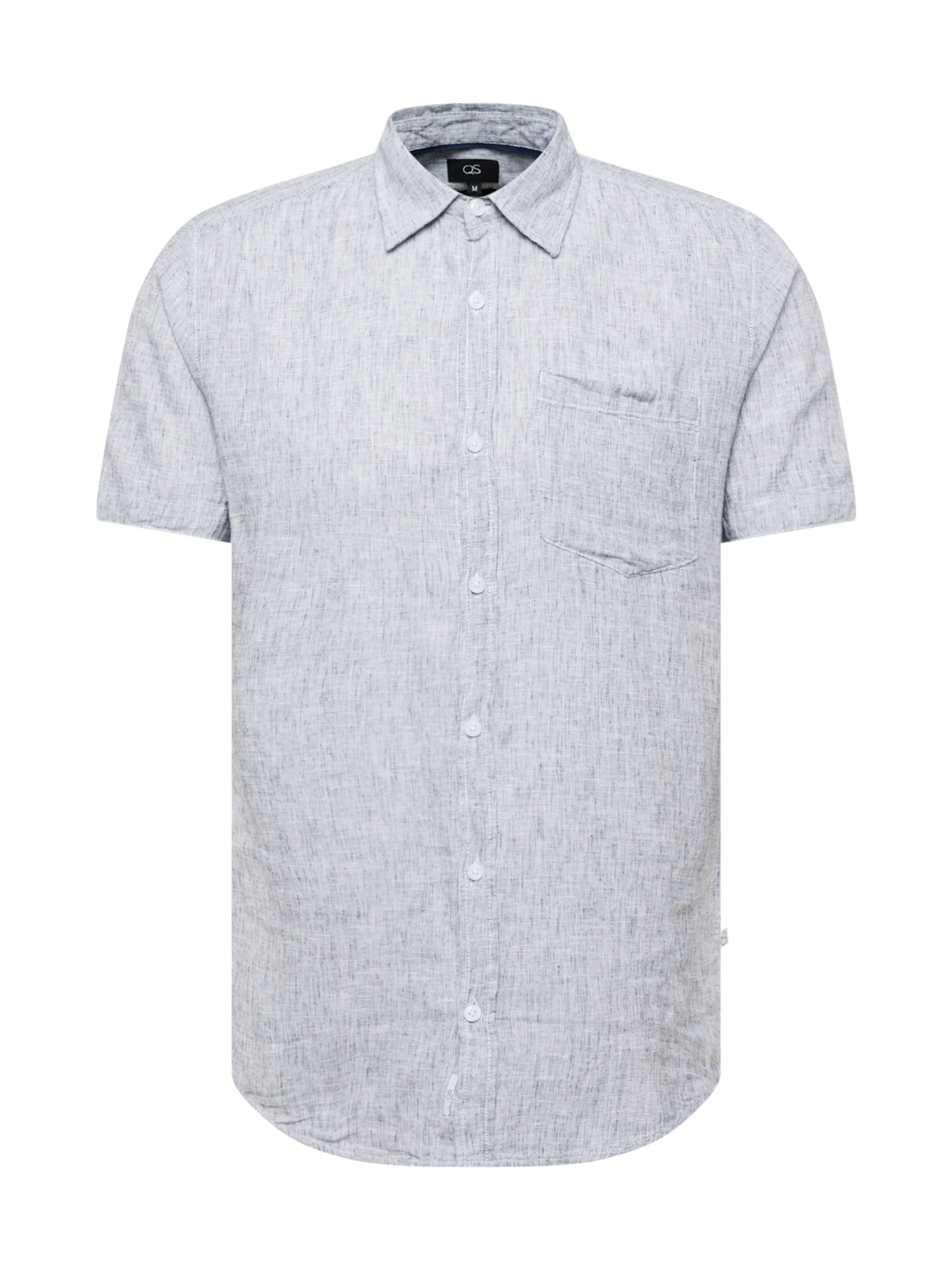 QS Overhemd in Blauw: voorkant