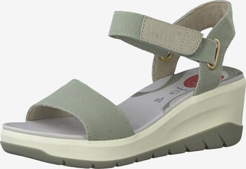 JANA Strap Sandals in Green: front