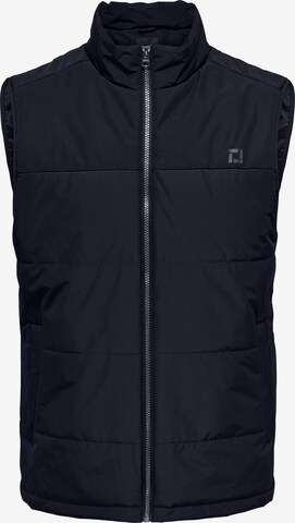 Only & Sons Vest in Blue: front