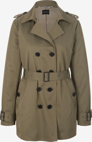 Manteau mi-saison MADELEINE en vert : devant