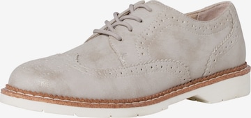 s.Oliver Lace-up shoe in Beige: front