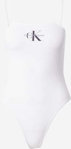 Body a maglietta di Calvin Klein Jeans in bianco: frontale