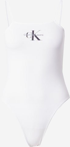 Calvin Klein Jeans Κορμάκι-μπλουζάκι σε λευκό: μπροστά