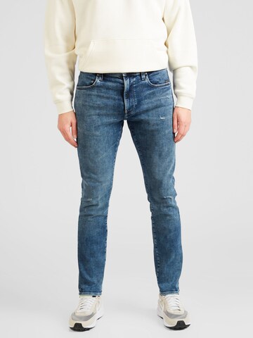 Skinny Jean G-Star RAW en bleu : devant