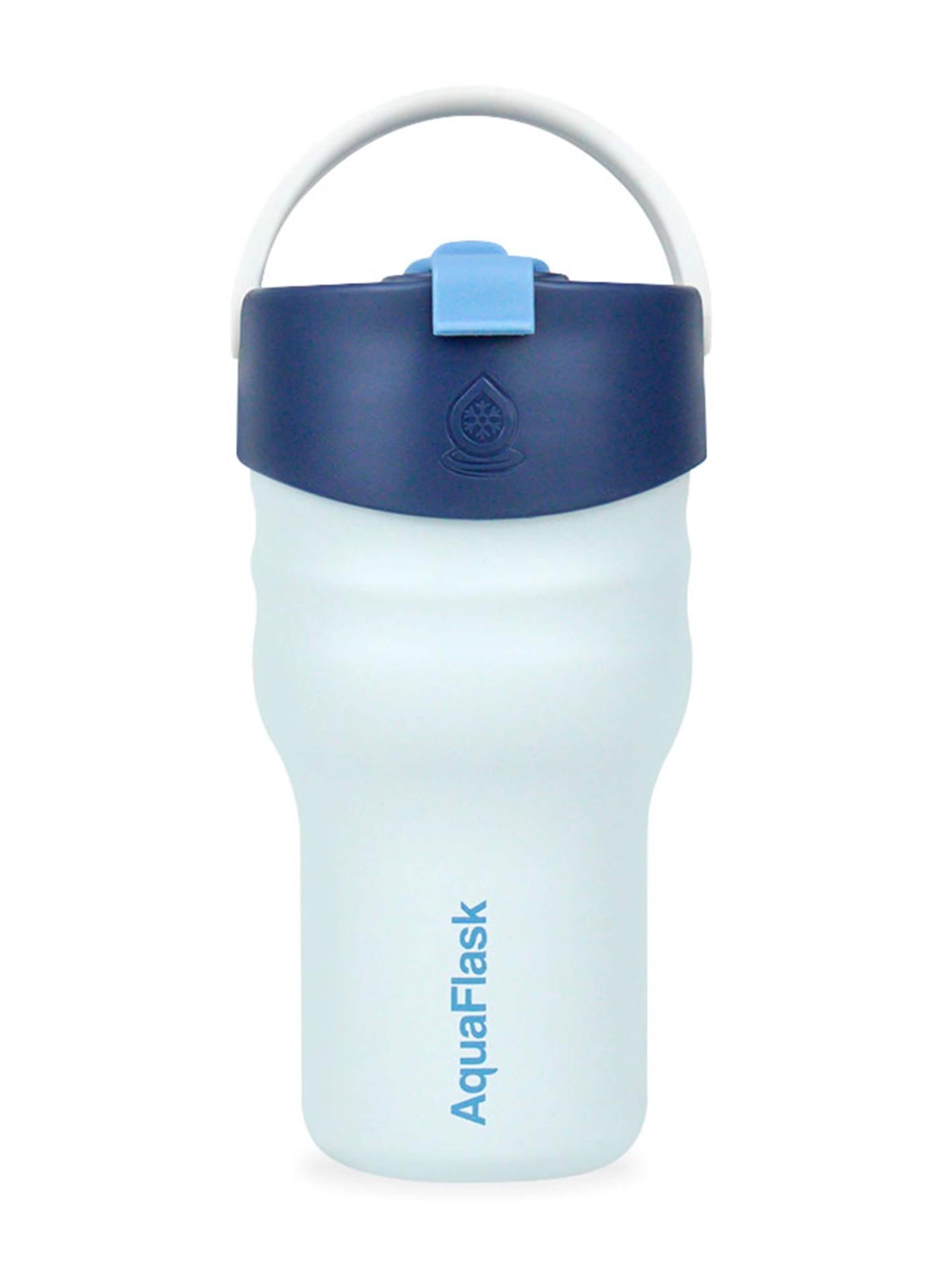 AquaFlask Láhev na vodu 'AquaFlask Termoláhev TUMBLER 591 ml' – modrá: přední strana