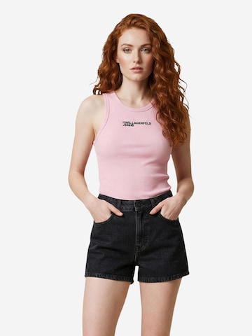 Top 'KLJ Ribbed B2W17085' di KARL LAGERFELD JEANS in rosa: frontale