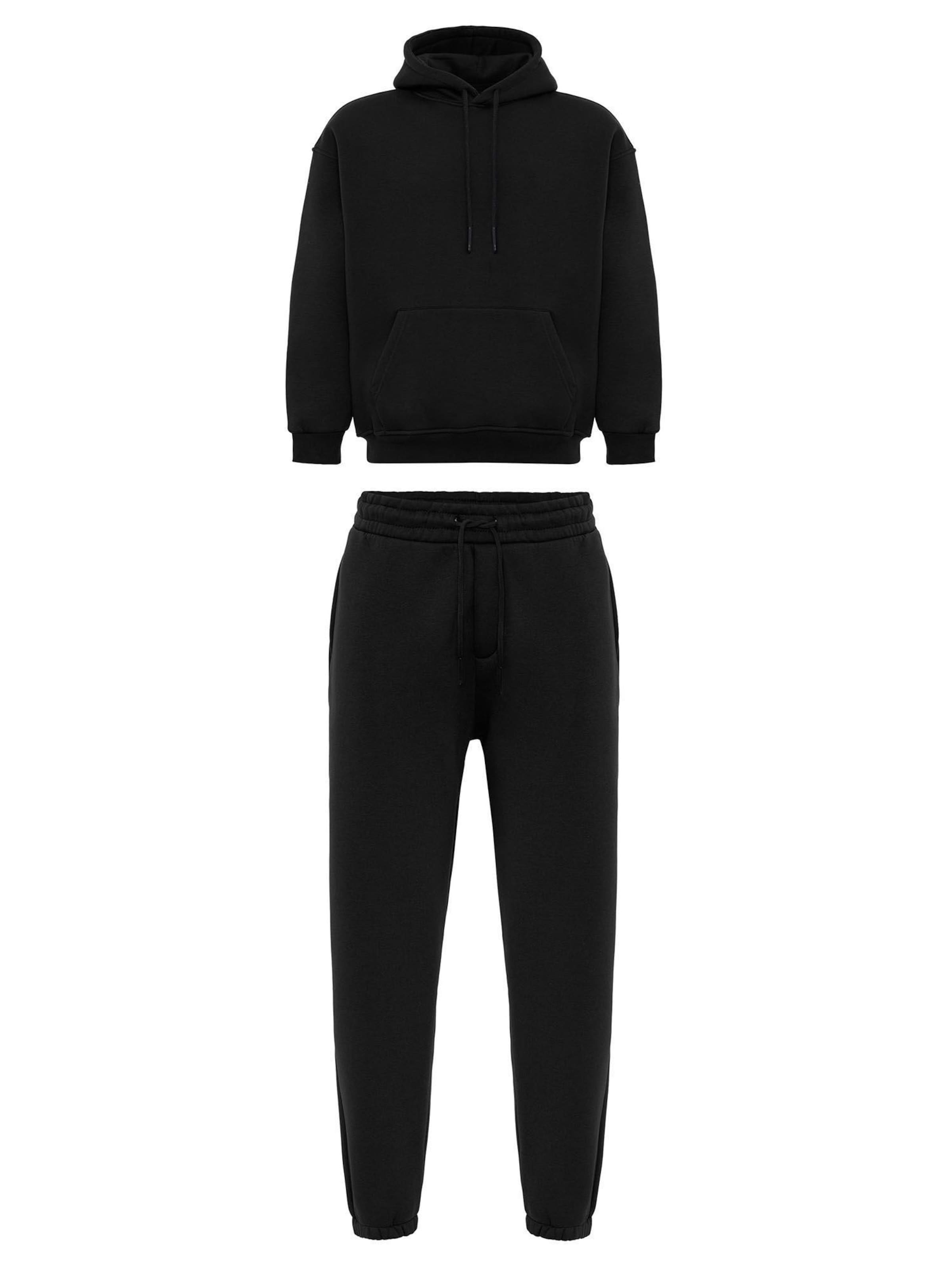 Dandalo Jogginganzug in Schwarz: Vorderseite