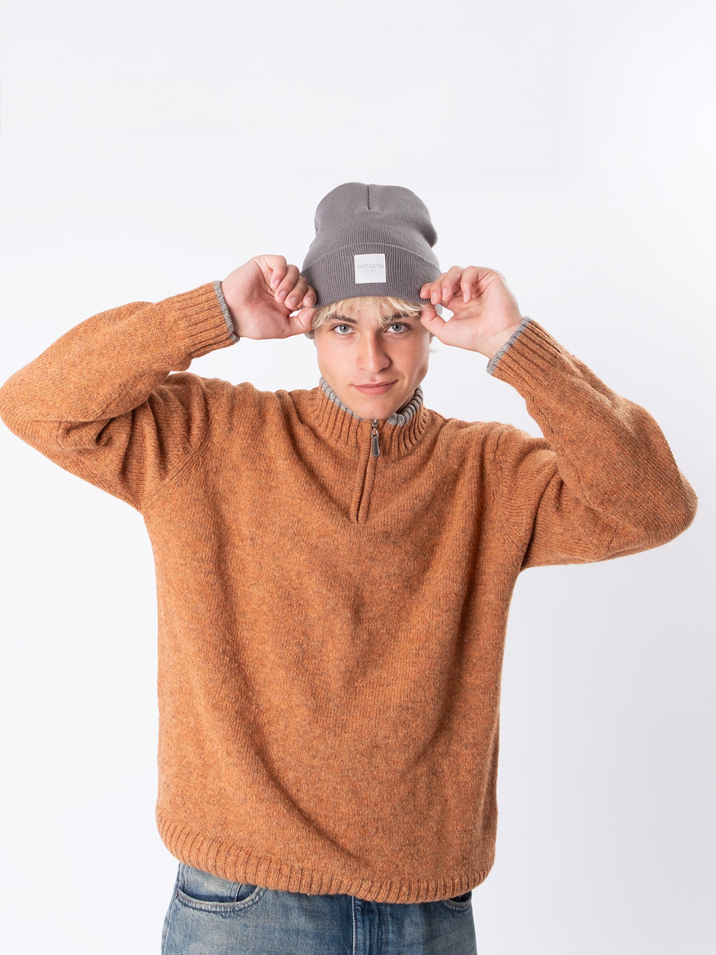 Occulto Beanie 'Eli' in Grey