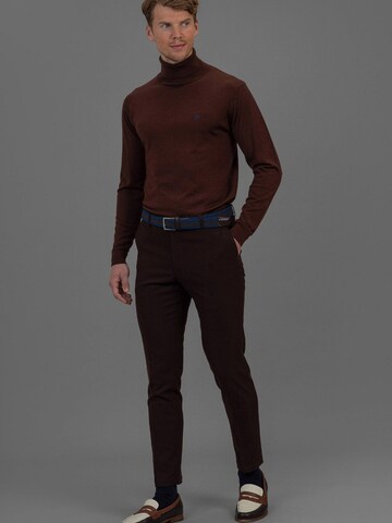 Laurent Vergne Sweater 'Roger Roll Neck Sweater - Brown' in Brown