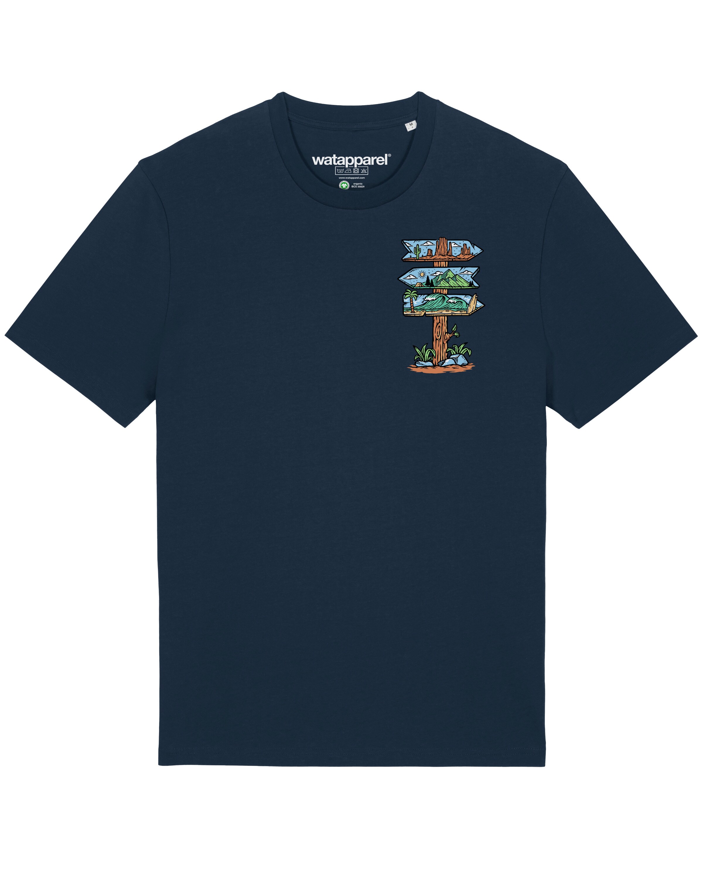 Watapparel T-Shirt ' Adventure is everywhere ' in Blau: Vorderseite