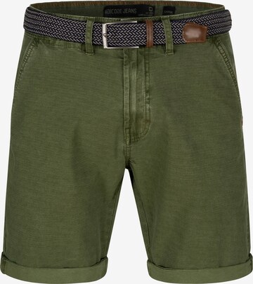 INDICODE JEANS Chino Pants 'Caedmon' in Green: front