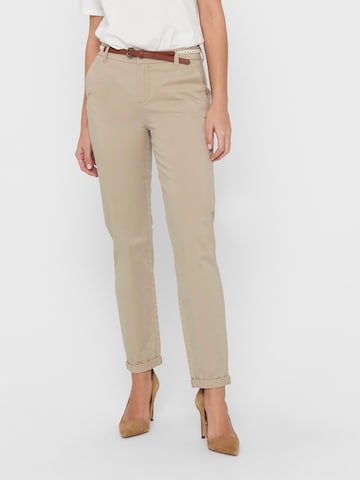 ONLY Slimfit Chino 'Biana' in Beige: voorkant