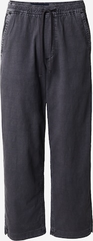 Abercrombie & FitchLoosefit Chino hlače - crna boja: prednji dio