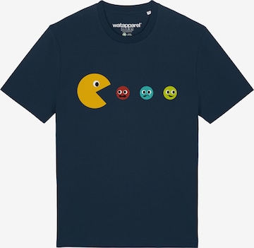 T-Shirt ' Pacmännchen ' Watapparel en bleu : devant