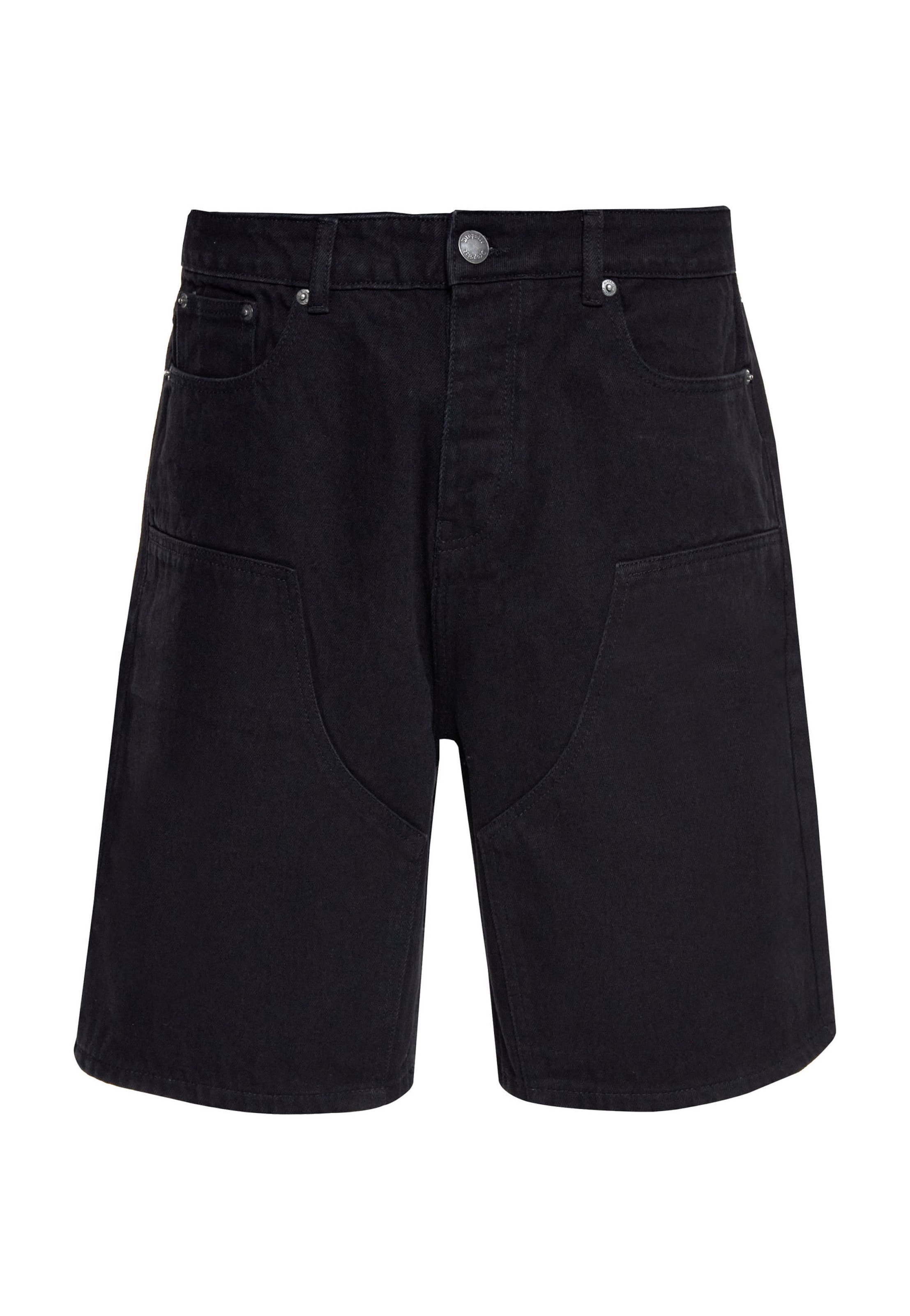 Dropsize Loosefit Jeans in Zwart: voorkant