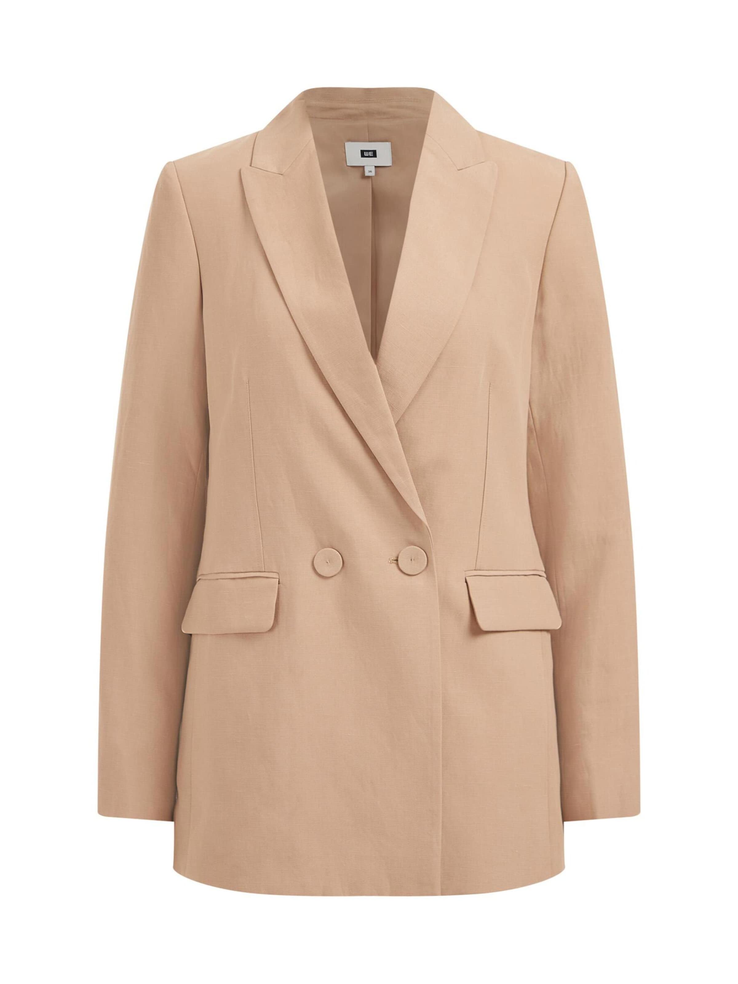 Sacou de la WE Fashion pe bej: față