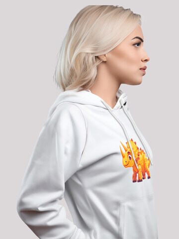 Sweat-shirt 'Süßer Triceratops Dinosaurier' F4NT4STIC en blanc