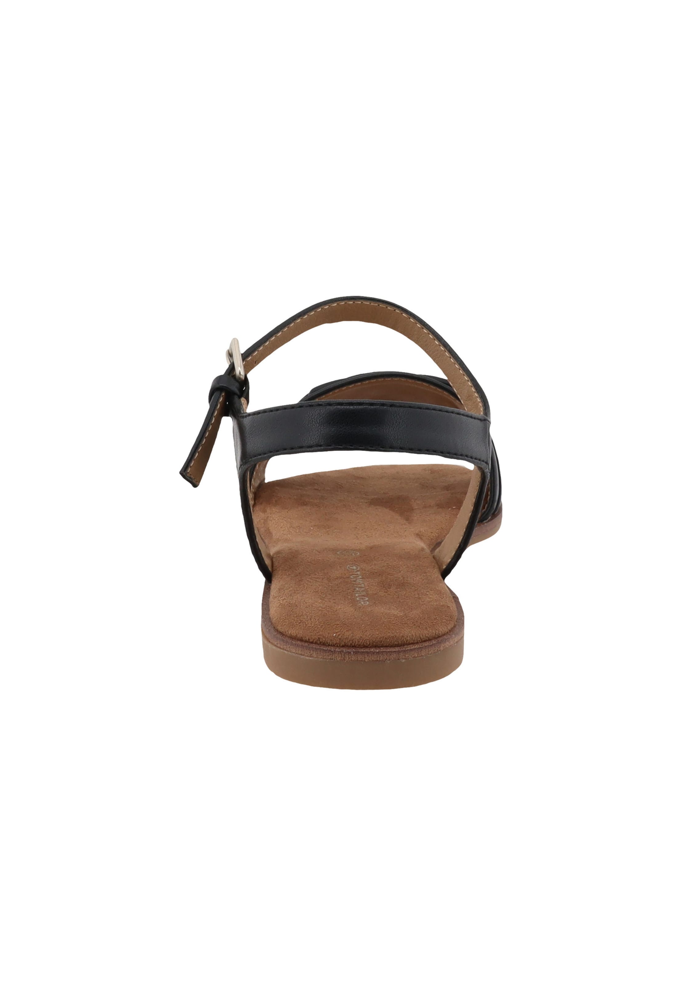 TOM TAILOR Páskové sandály – černá