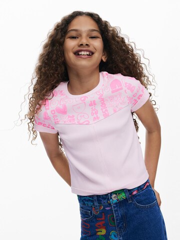T-Shirt Desigual en rose : devant
