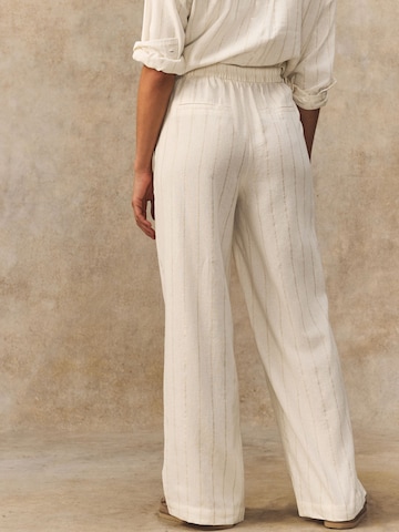 Wide Leg Pantalon à pince Next en blanc