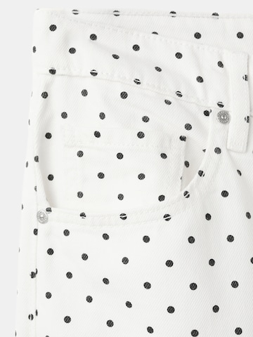 MANGO Wide Leg Jeans 'POLKA' in Weiß