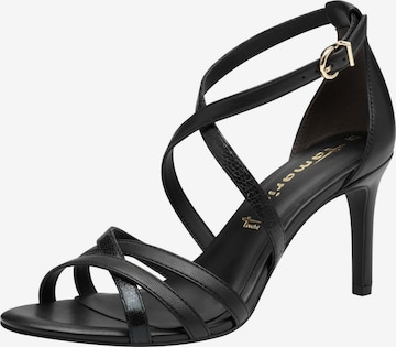 Sandales Tamaris en noir : devant
