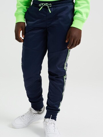 WE Fashion Tapered Trousers in Blue: front