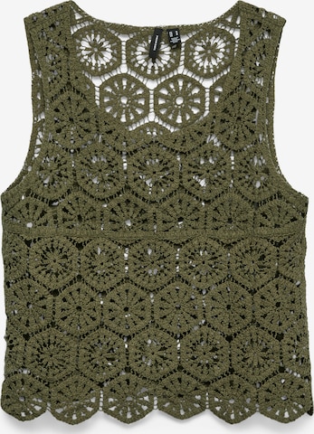 VERO MODA - Top de punto 'VMELSA' en verde: frente
