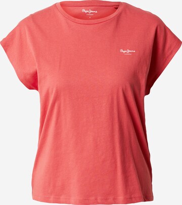 Pepe Jeans T-shirt 'Bloom' i röd: framsida