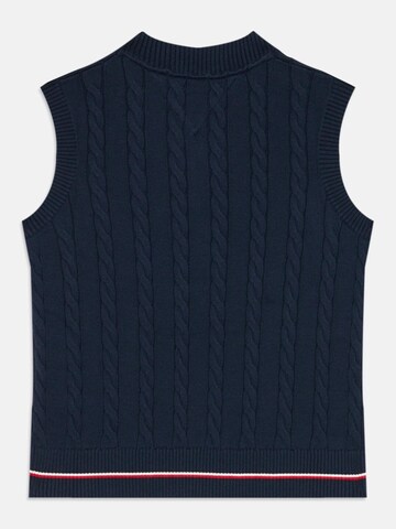 TOMMY HILFIGER Weste 'COTTON CABLE GLOBAL STRIPE' in Blau