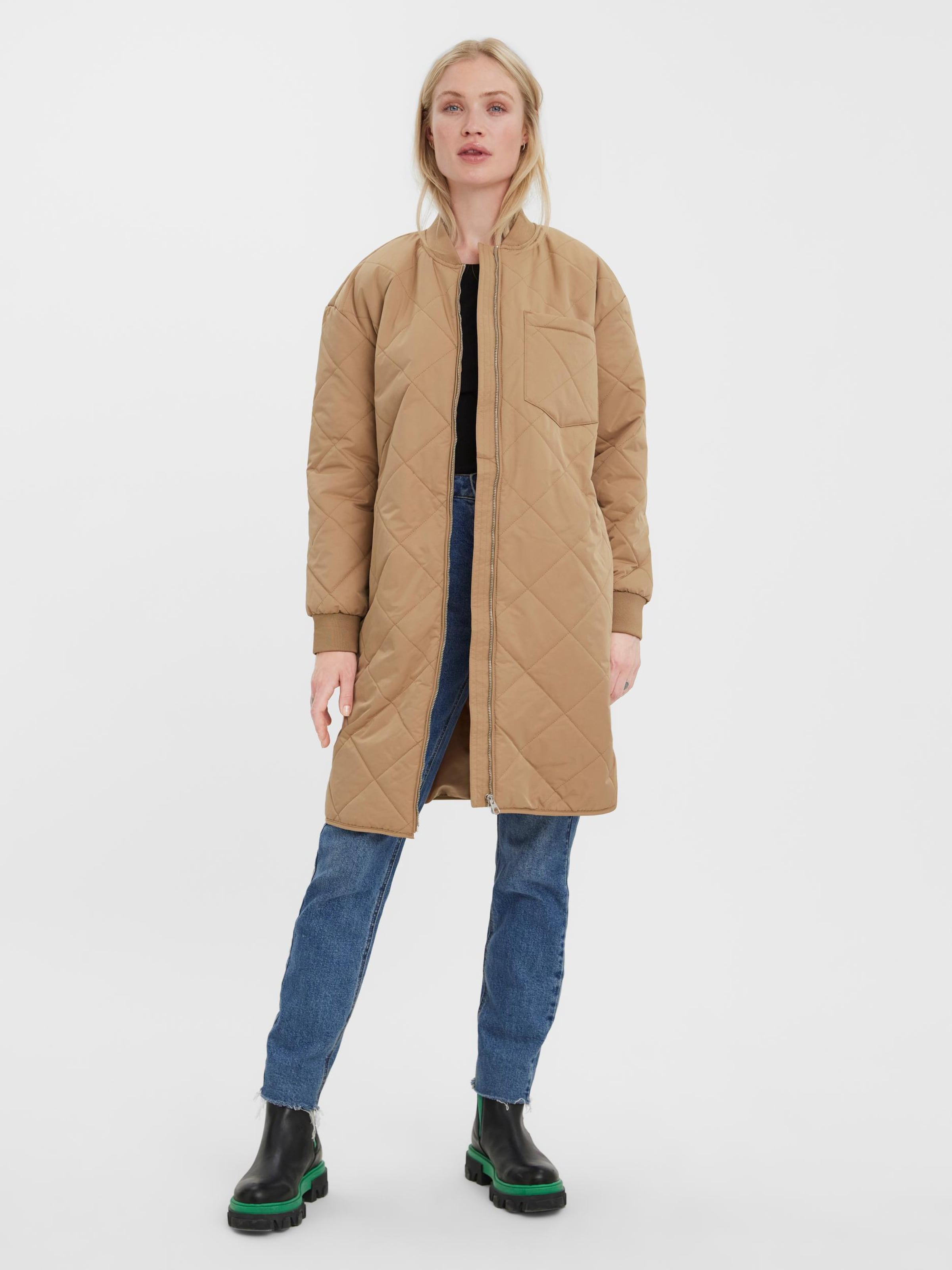 Vero moda cheap camel coat