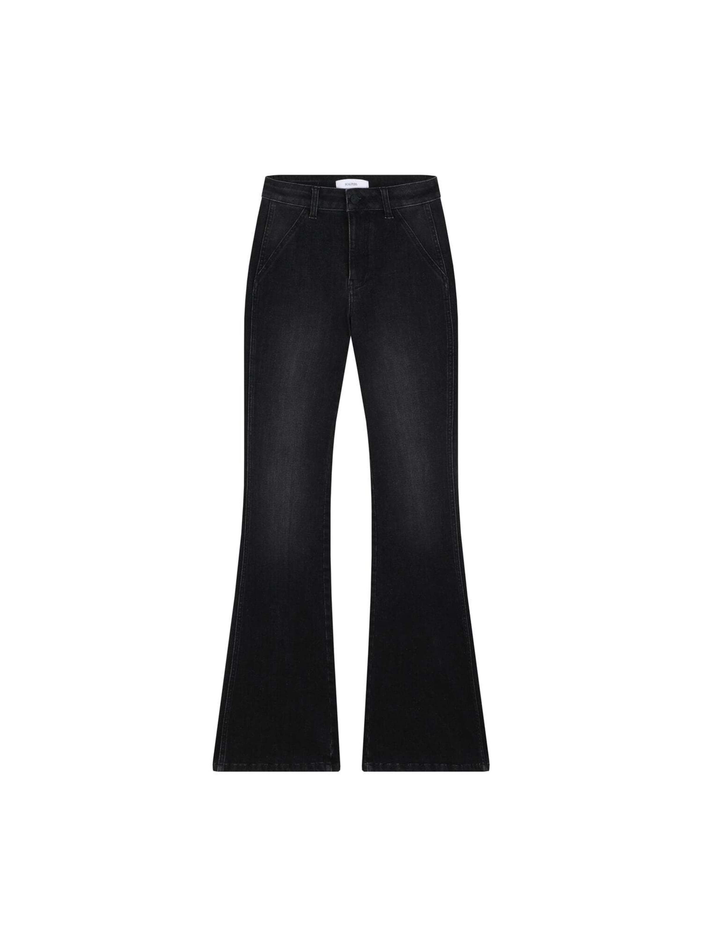 Scalpers Jeans in Black: front