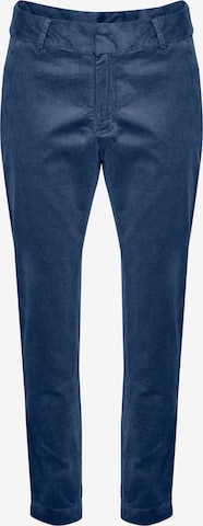 Coupe slim Pantalon 'Lina' Kaffe en bleu : devant