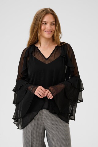 CULTURE Blouse 'Lianoa' in Zwart: voorkant
