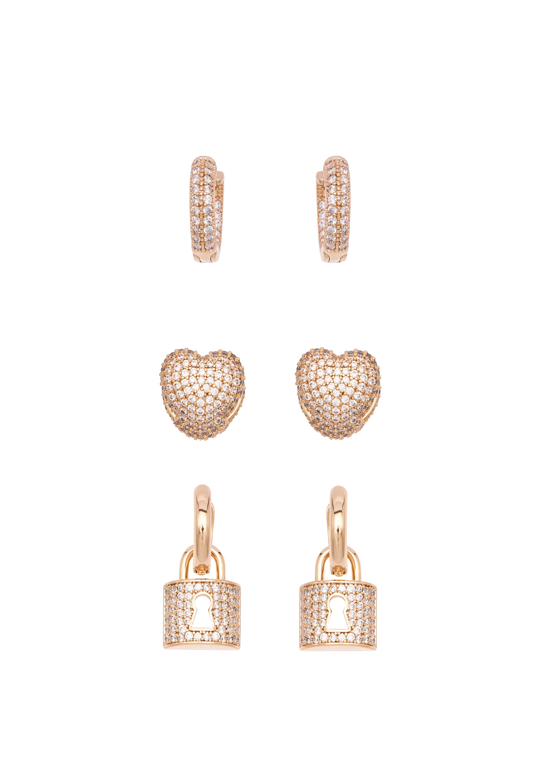 faina - Pendientes en oro: frente