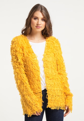 IZIA Knit Cardigan in Yellow: front