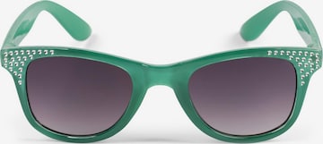 styleBREAKER Sunglasses 'Mädchen Nerd Sonnenbrille mit Strass' in Green: front
