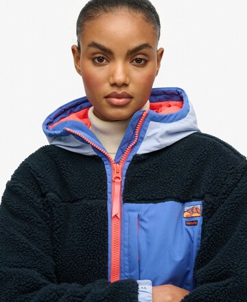 Superdry Fleece jas 'Die Vintage Sherpa' in Blauw