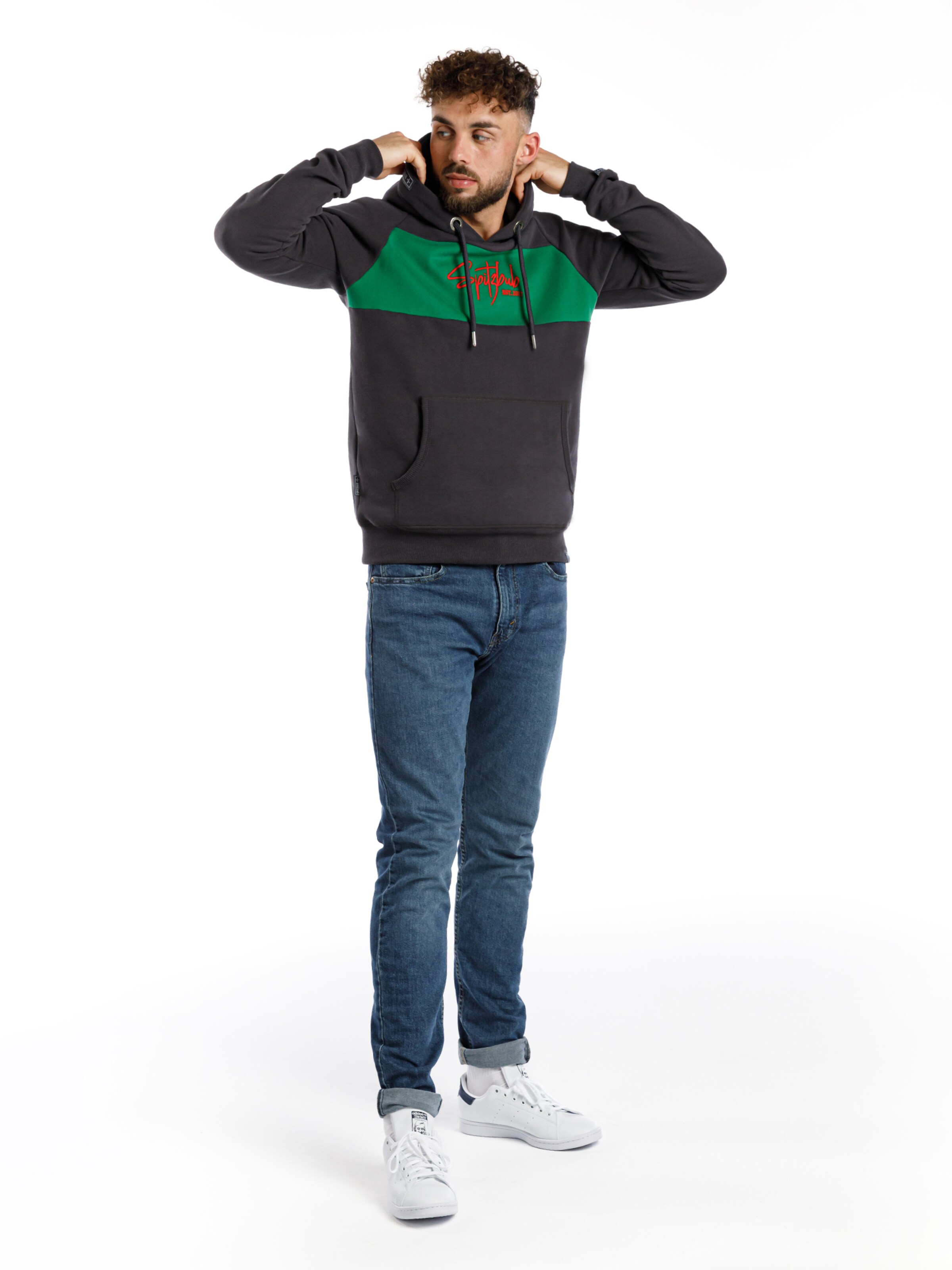 SPITZBUB Sweatshirt' Unframed Street' in Grau