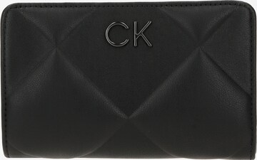 Calvin Klein Portemonnee 'RE-LOCK QUILT BIFOLD WALLET' in Zwart: voorkant