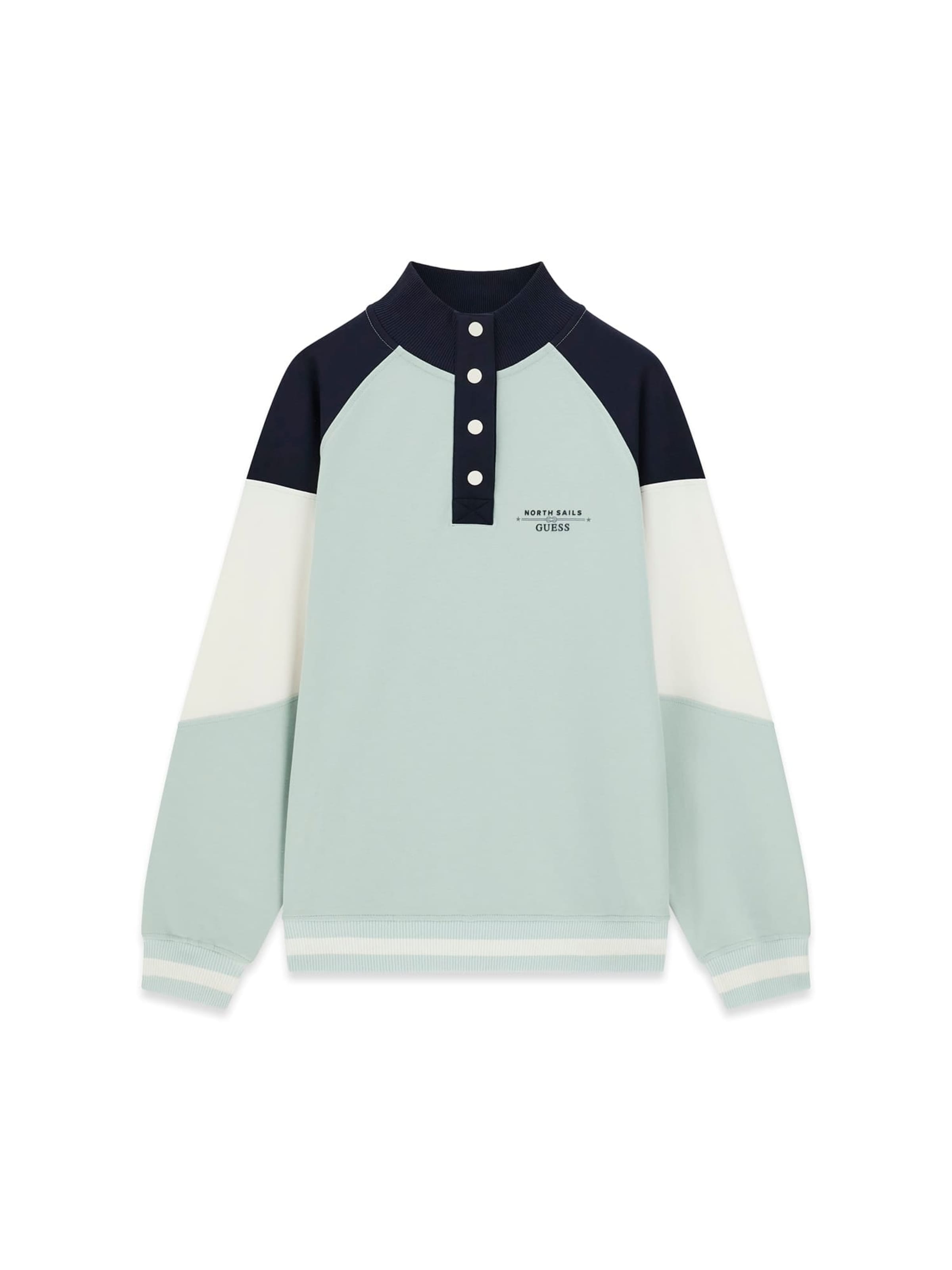 GUESS Sweatshirt 'Guess x North Sails' in Green: front