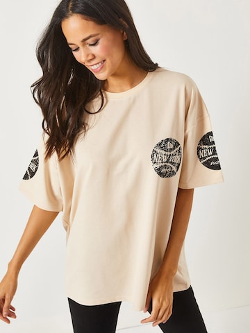 olalook Shirt in Beige: front
