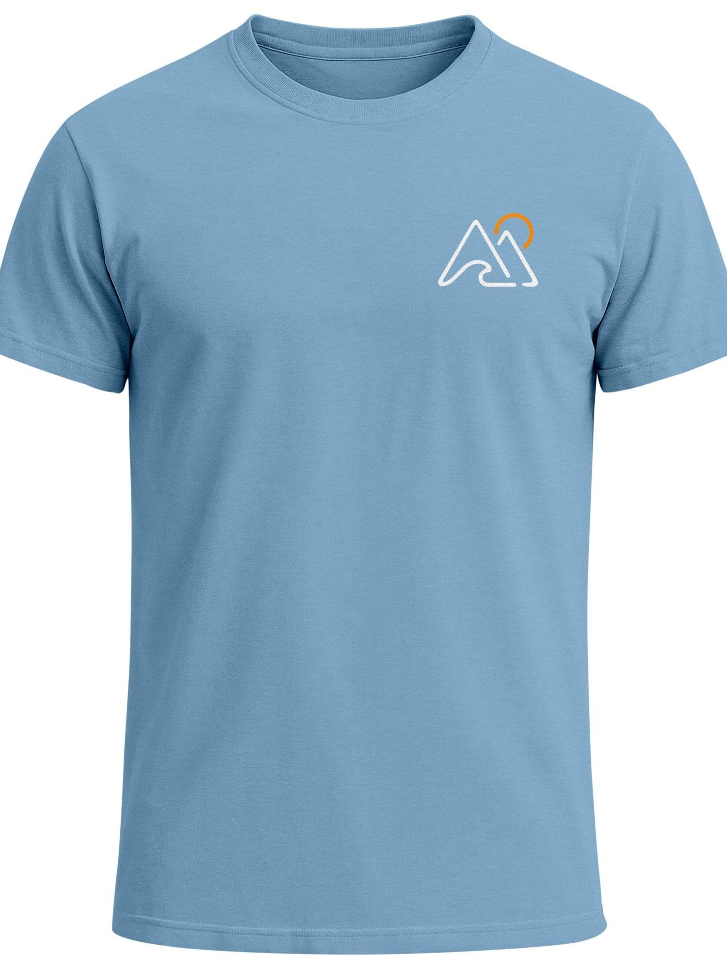 Neverless Shirt 'Mountain Wave' in Blue