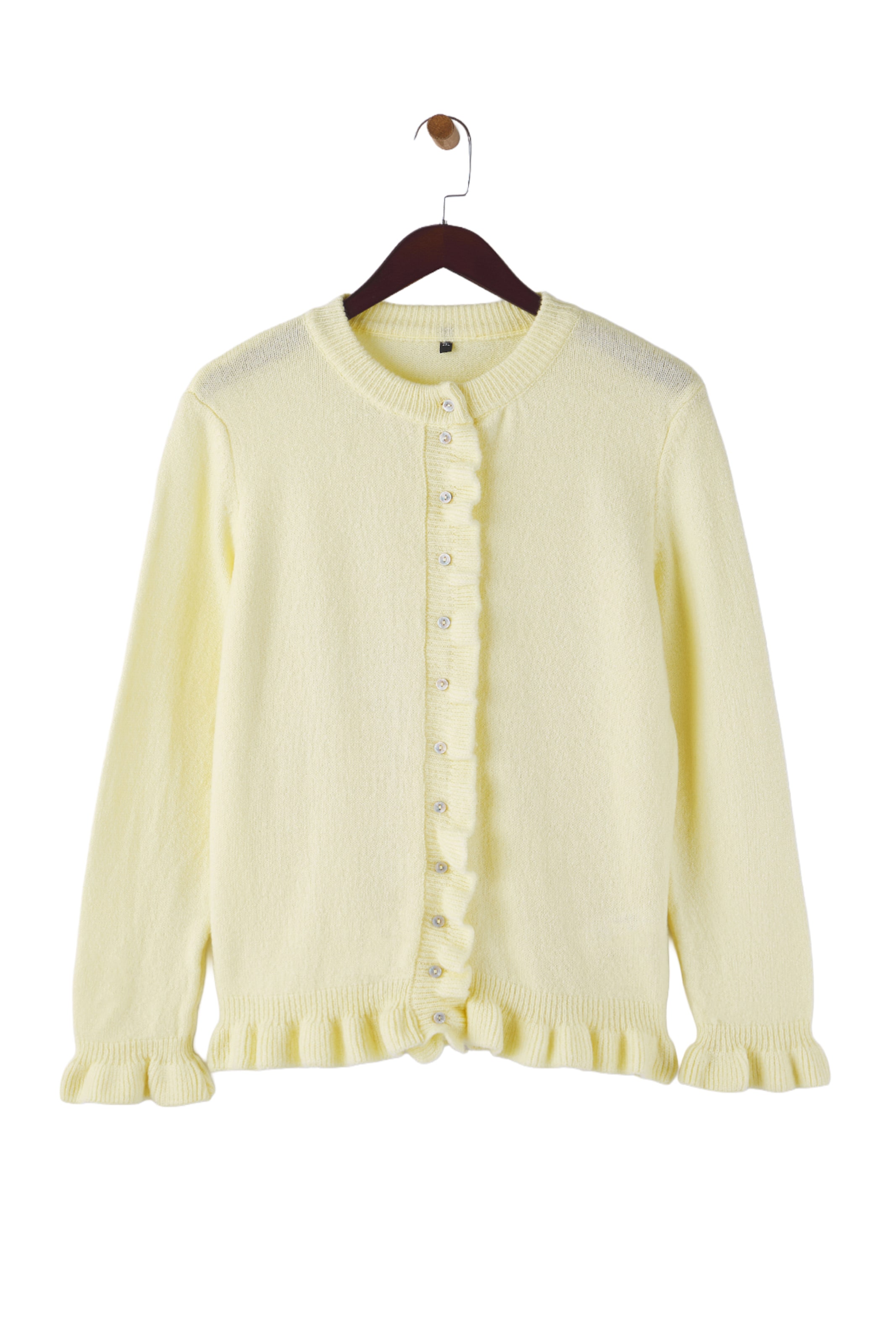 Trendyol Curve - Cárdigan en amarillo: frente