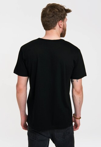 LOGOSHIRT Shirt 'Tasmanischer Teufel' in Black