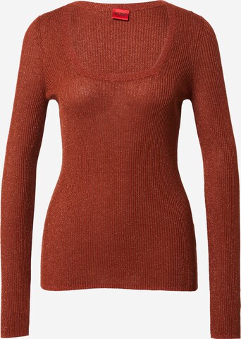 HUGO Sweater 'Sunessy' in Red: front