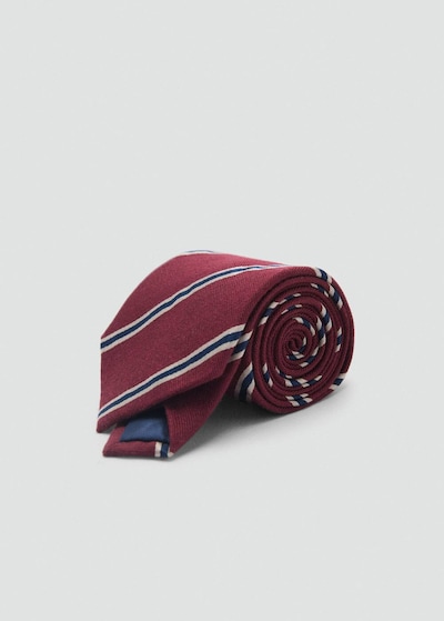 MANGO MAN Krawatte in marine / bordeaux / offwhite, Produktansicht