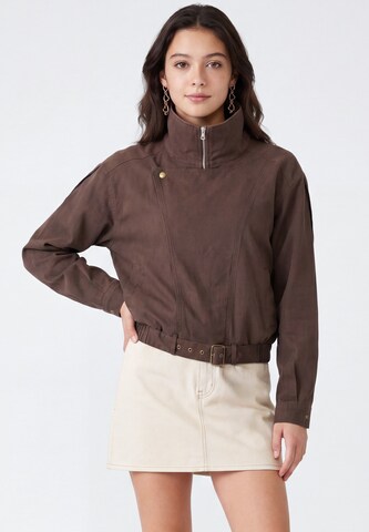 MYMO Between-season jacket in Brown: front