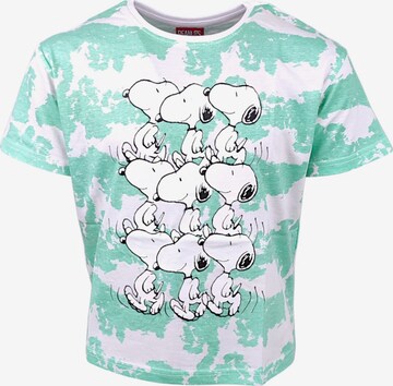 Snoopy & Die Peanuts Shirt 'Snoopy' in Green: front
