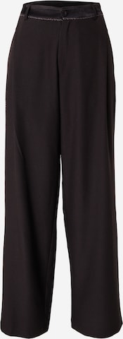 10Days - Pierna ancha Pantalón en negro: frente
